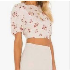 NEW Bardot Printed Tie Back Crop Top, size 8